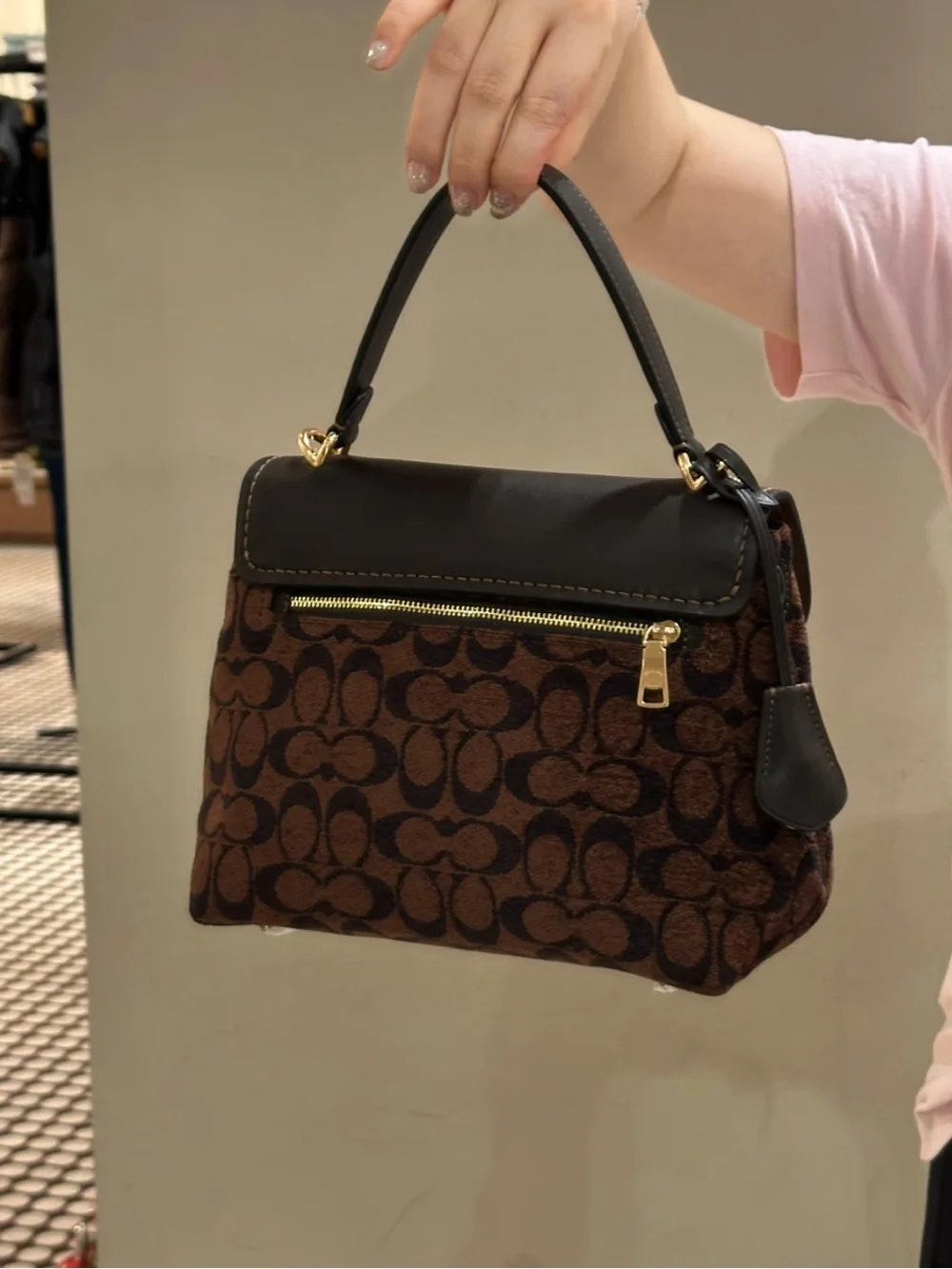 NWT Coach Emory Top Handle Bag In Signature Chenille